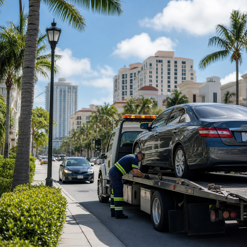 local towing company West Palm Beach — 24-hour towing image in West Palm Beach